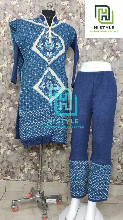 Woolen Kurti Plazo Set with Stall uploaded by Hi Style on 9/22/2022