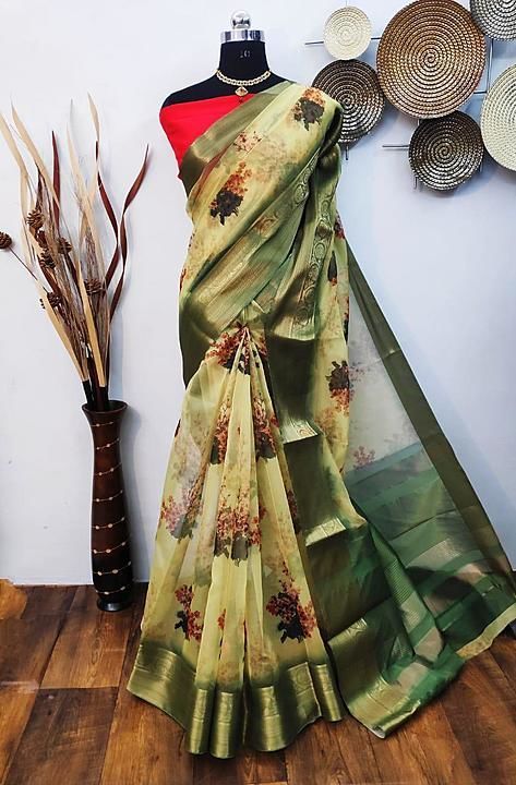 Organza saree uploaded by business on 12/24/2020