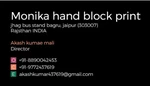 Business logo of Monika hand block print based out of Jaipur
