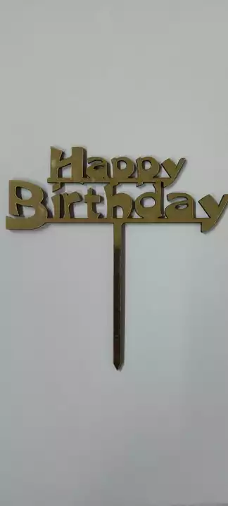 MDF Gold finish cake toppers uploaded by SUNIL INDUSTRIES on 9/22/2022