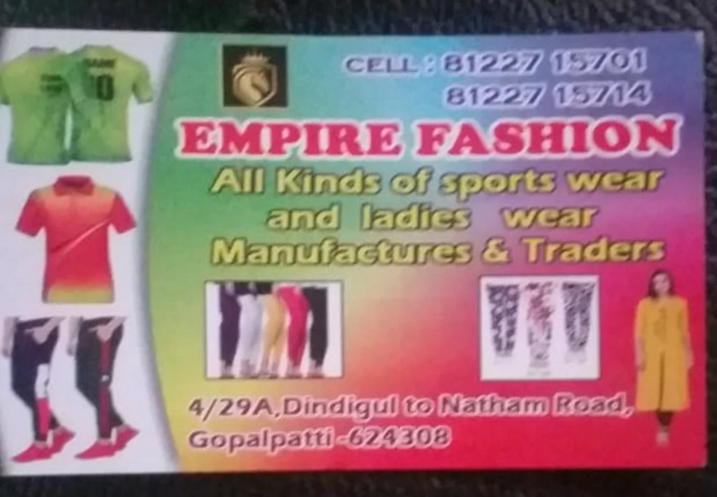 Visiting card store images of Empire fashion