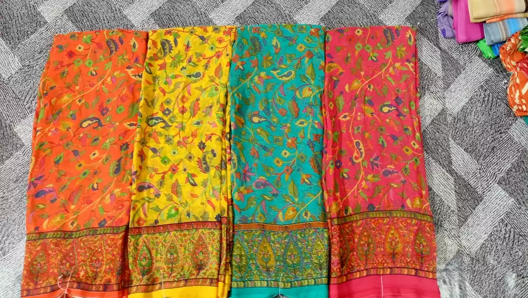 PRINTED VISCOSE SAREE uploaded by business on 9/22/2022