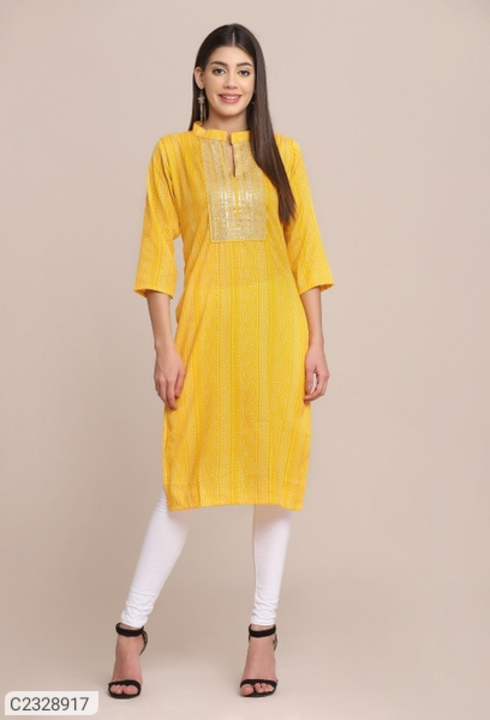 Pretty  Bandhani Printed With cotton kurtis uploaded by Patel collection on 9/22/2022