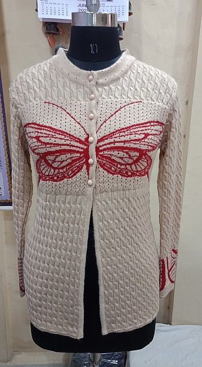 Butterfly cardigan (women) rainbow yarn uploaded by business on 6/27/2020