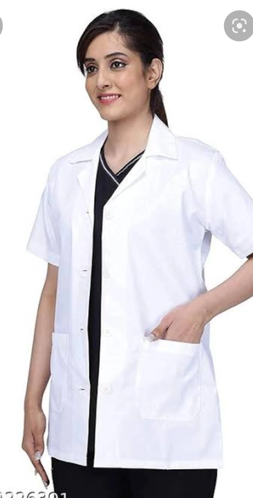 White half sleave appron uploaded by School Uniform Manifacturer on 9/22/2022