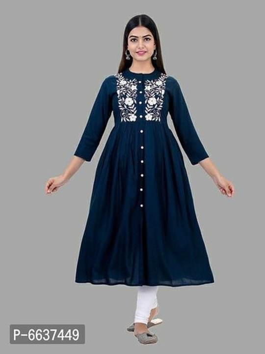 Top Selling !! Rayon Embroidery Anarkali Kurtis uploaded by SIRI SHOPPING MALL on 9/22/2022