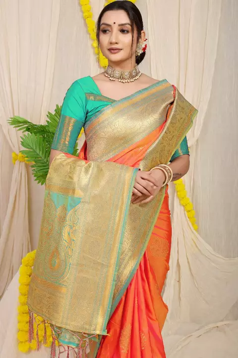Pure silk handloom saree( pure copper jari work)  uploaded by Shree Ram on 9/23/2022