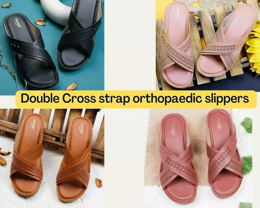 Post image Double cross strap ORTHOPAEDIC slippers Contact:- 9870473121