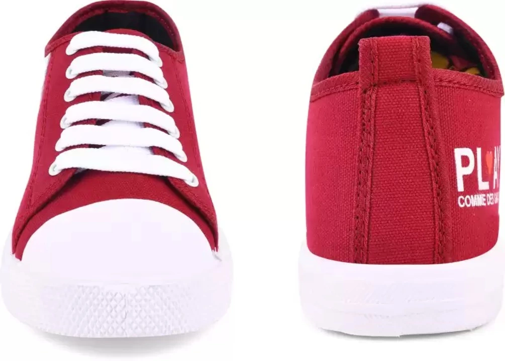Men's Casual and Regular Wear White/Red Canvas shoes  uploaded by AS Trendz on 9/23/2022