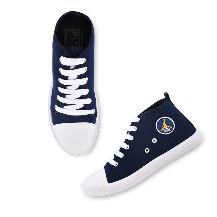 Men's Casual Wear Canvas High Neck Blue Shoe uploaded by business on 9/23/2022
