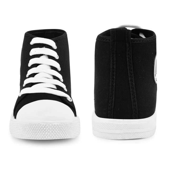 Men's Casual Wear Canvas High Neck Black Shoe uploaded by AS Trendz on 9/23/2022