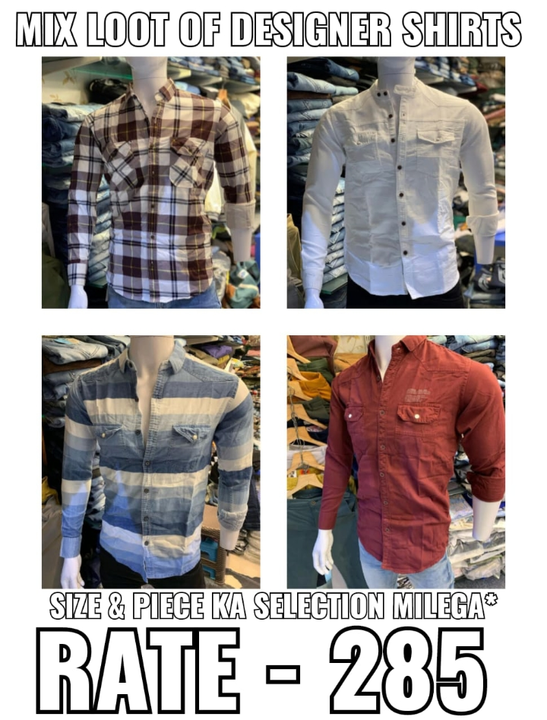 MIX LOOT OF DESIGNER & CARGO SHIRTS  uploaded by KRAFT (jeans & casuals) on 9/23/2022