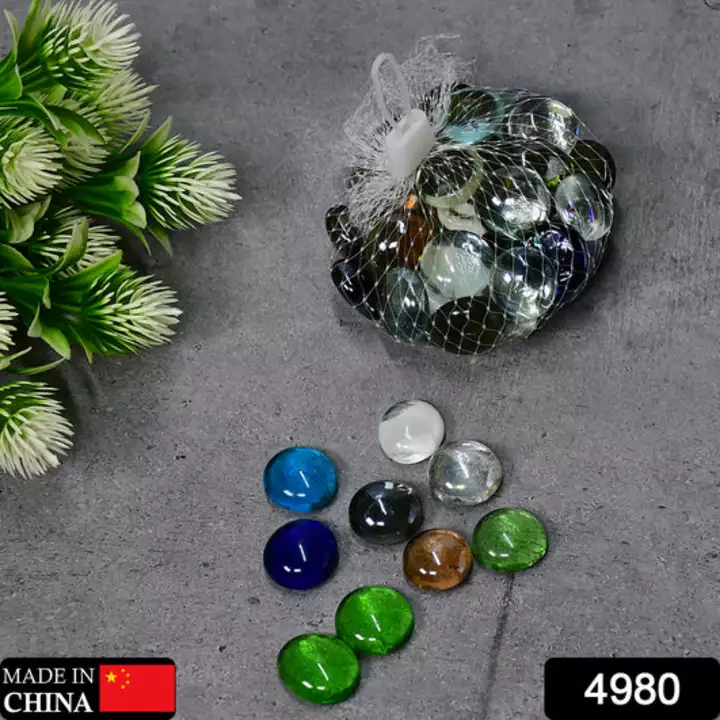 4980 Glass Gem Stone, Flat Round Marbles Pebbles for Vase Fillers, Attractive pebbles for Aquarium F uploaded by DeoDap on 9/23/2022