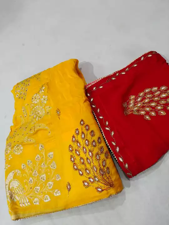 Pure upada silk half half lehnga with pure banarsi zigzag lehriya uploaded by Balaji creations  on 9/23/2022