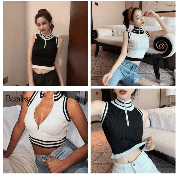 Imported Solid Crop Top with zip uploaded by Trend Wala on 9/23/2022