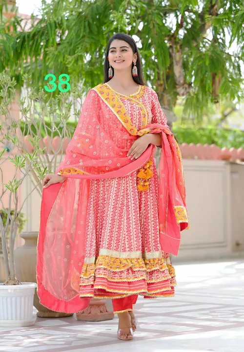 Post image Anarkali 3pcs Dress. For order please Dm