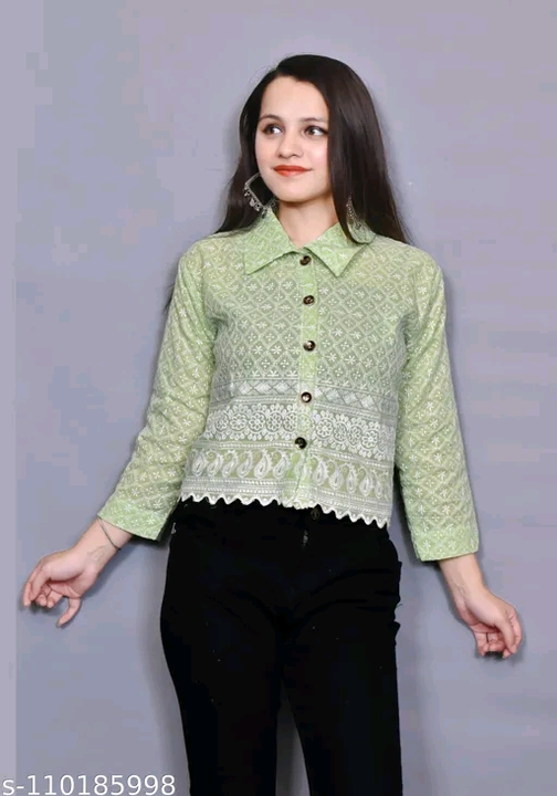 Post image Checkout this latest Tops &amp; TunicsProduct Name: *TWO PIECE SET WITH INNER *Fabric: CottonSleeve Length: Three-Quarter SleevesPattern: Embroidered

Price - 400