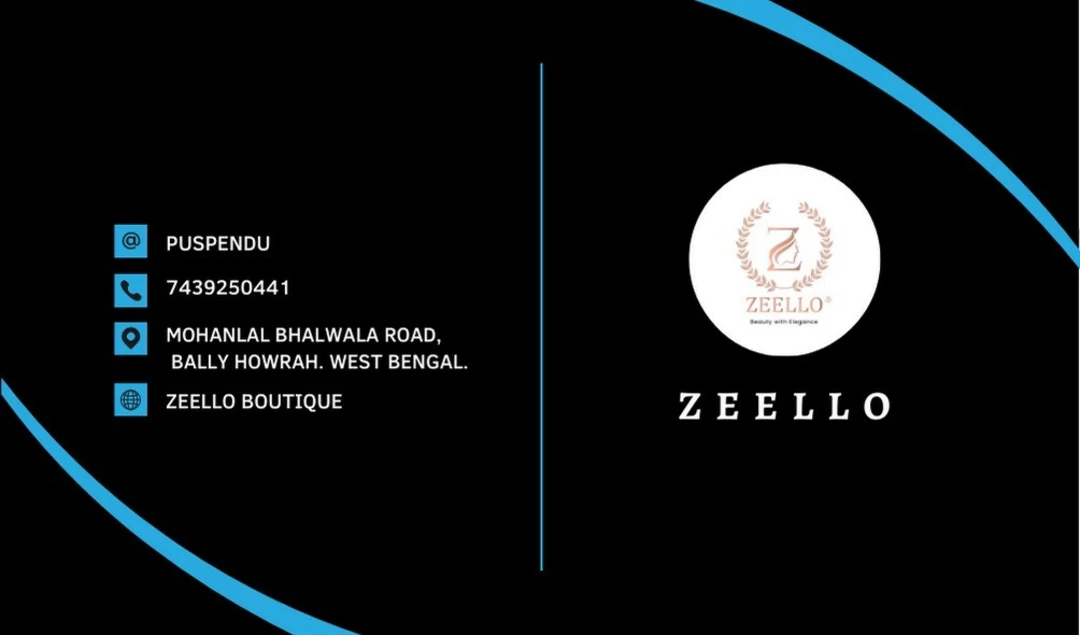 Visiting card store images of ZEELLO BOUTIQUE