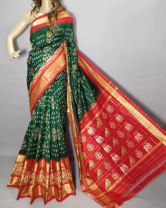Post image Pure ikat silk sarees. Assured quality