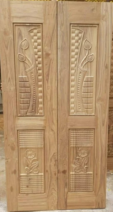 Teakwood double door (designer) uploaded by Dikshant enterprises -Door Museum  on 9/24/2022