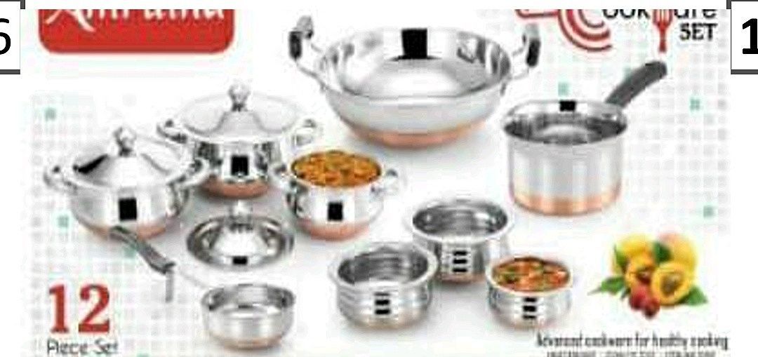 12 psc cookware set uploaded by SAVITHA METAL on 6/27/2020