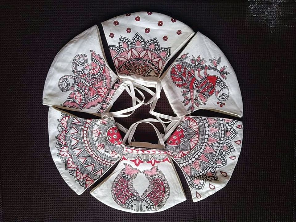 Hand painted masks  uploaded by Vardaan Art Boutique  on 12/26/2020