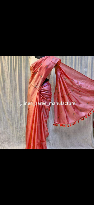 Post image Katan staple silk saree with handwork embroidery