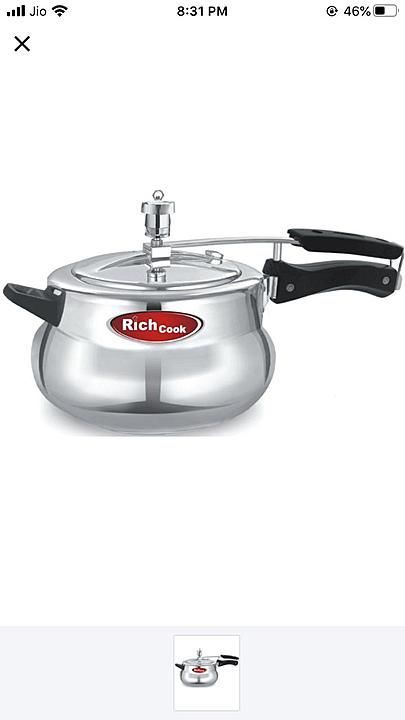 Richcook 3L Pressure Cooker Handy SSJ008 uploaded by Sri shakti jyoti home appliances on 12/26/2020
