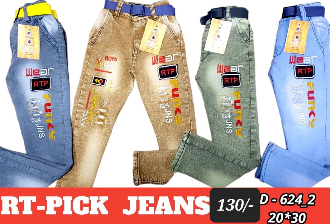 Product image of Kids jeans, price: Rs. 130, ID: kids-jeans-46f990b1