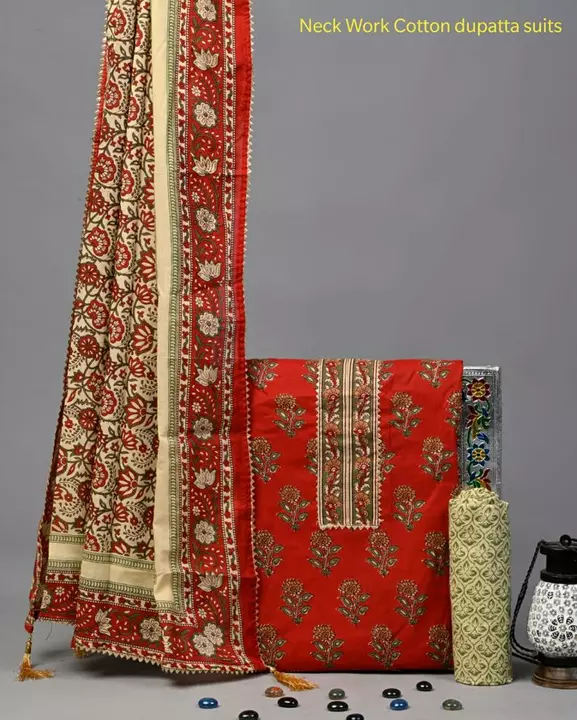 Navratra Spacial Gotta Patti work suite with cotton dupatta  uploaded by Rahul Online Deal on 9/25/2022