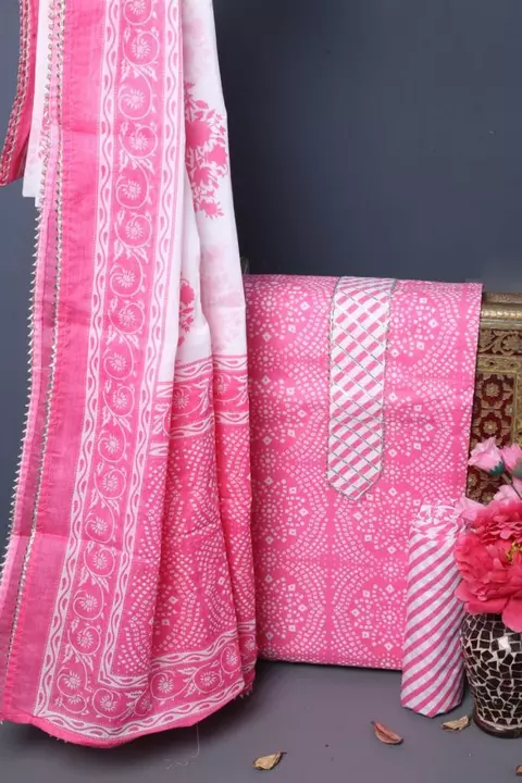 Navratra Spacial Gotta Patti work suite with cotton dupatta  uploaded by Rahul Online Deal on 9/25/2022