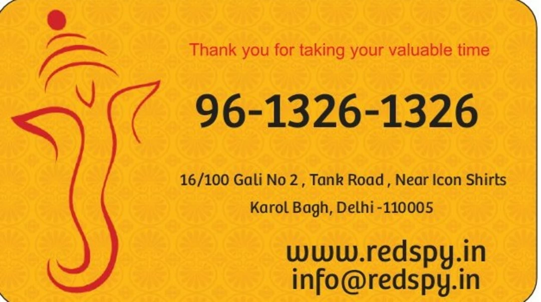Visiting card store images of REDSPY