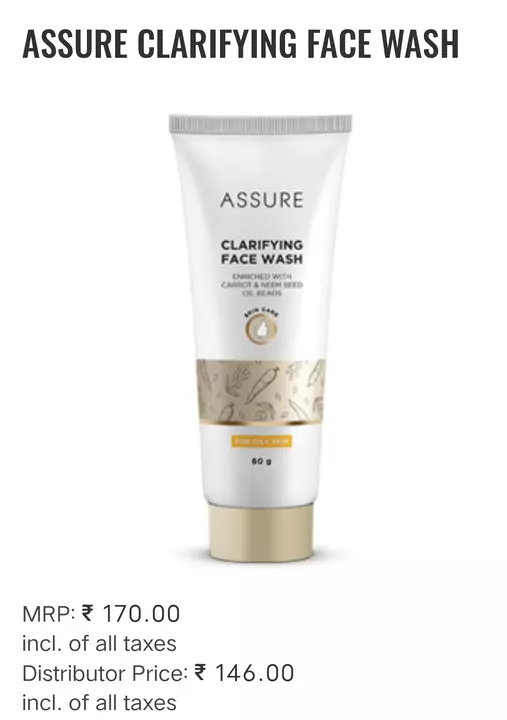 Assure clarifying face wash uploaded by Nari beautique  on 9/25/2022