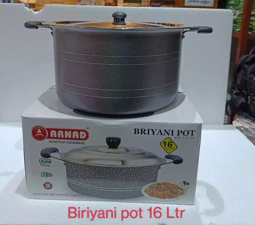 Non stick 16ltr biriyani pot uploaded by SAVITHA METAL on 9/25/2022