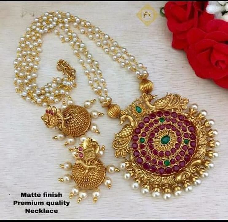Temple chain pendant set  uploaded by Shiv_Heer immitation on 12/27/2020