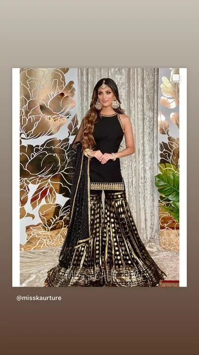 Georgette sharara suit  uploaded by business on 9/26/2022