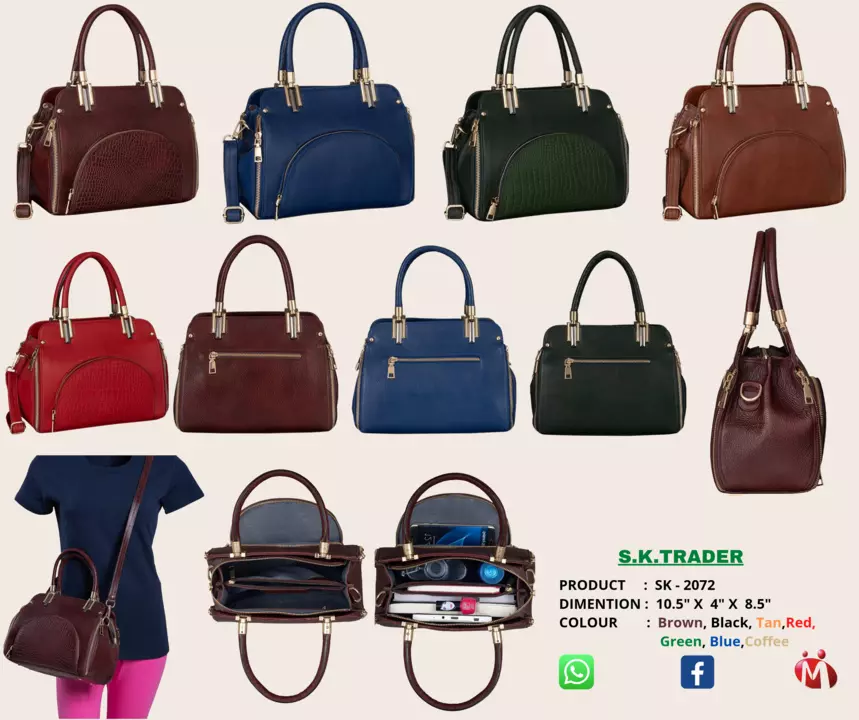 Product image with price: Rs. 1350, ID: leather-ladies-bag-703e6968