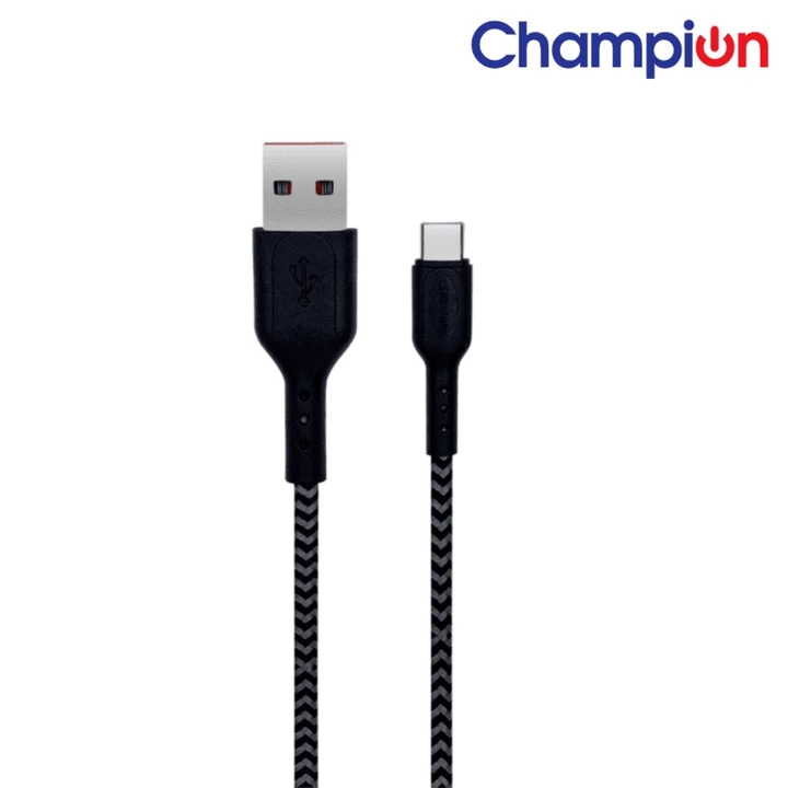 Champion Type C Braided Data Cable (Black) uploaded by Techcommerce.in on 9/26/2022