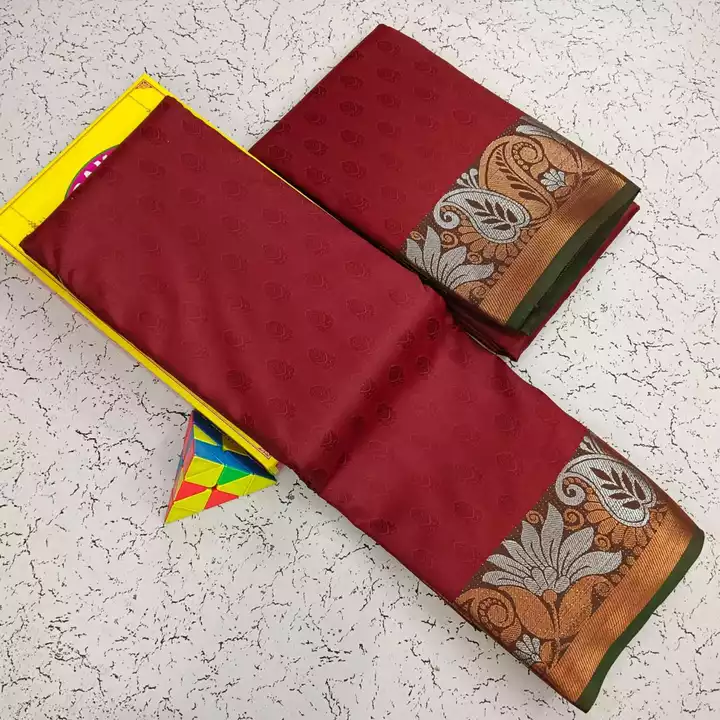 *_SOFT SILK FANCY BEST QUALITY SILK SAREES_*

*Bridal silk material (type of pure silk)* 

*Real 3D  uploaded by Alpha And Omega Trendz on 9/26/2022