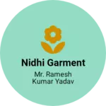 Business logo of Nidhi garment