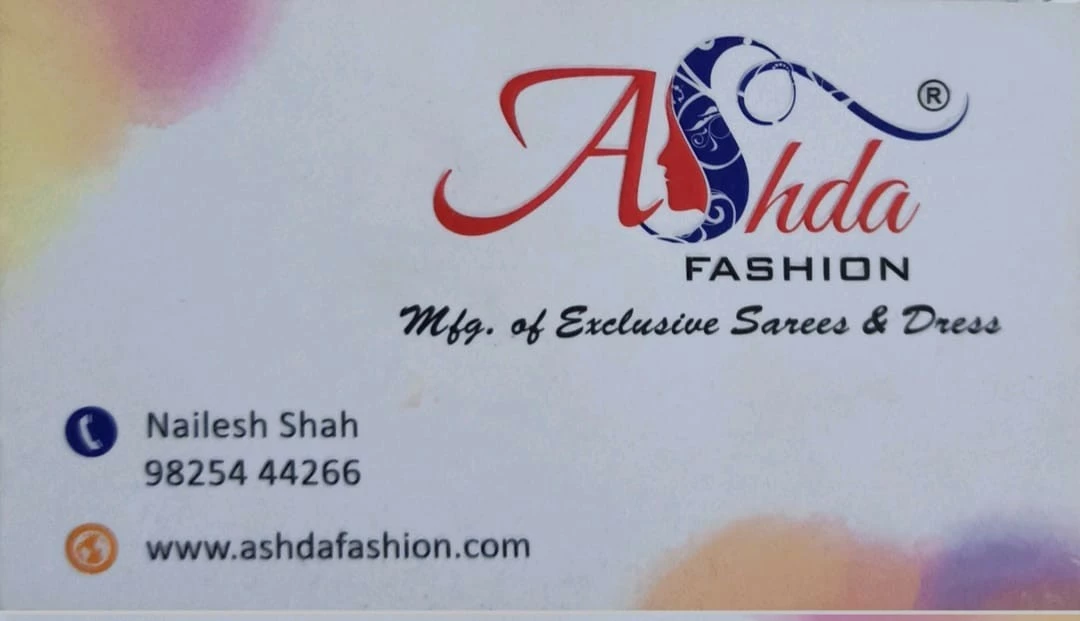 Visiting card store images of Ashda Fashion