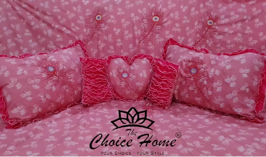Post image Name - *SWEET HEART*
6 pcs embroidery 🧵 bedsheet set 
1- bedsheet 90@100
With embroidery 
2- pillow cover with frill+ embroidery 
1- cushion heart shape with frill + filling + embroidery 
2- cushion with frilled + filling 
Attachi bag packing 
6 beautiful colour 
24 pcs box 
Fabric - 135 gsm super soft 
Best item for gift 🎁