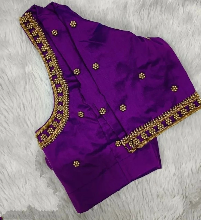 Post image It is full Stitched Blouse having washed cotton lining Maggam work is completely finished and Comfortable to wear.
