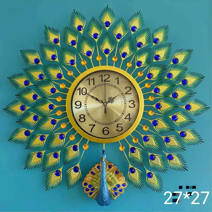 Peacock wall clock uploaded by Anita handicrafts on 9/27/2022