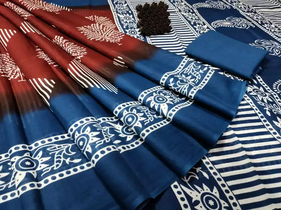 🥀🥀Bagru Printed Cotton Mul-mul Saree with blouse Piece

🍁Saree length - 5.5 mtr
🍁blouse length~. uploaded by Lookielooks on 9/27/2022