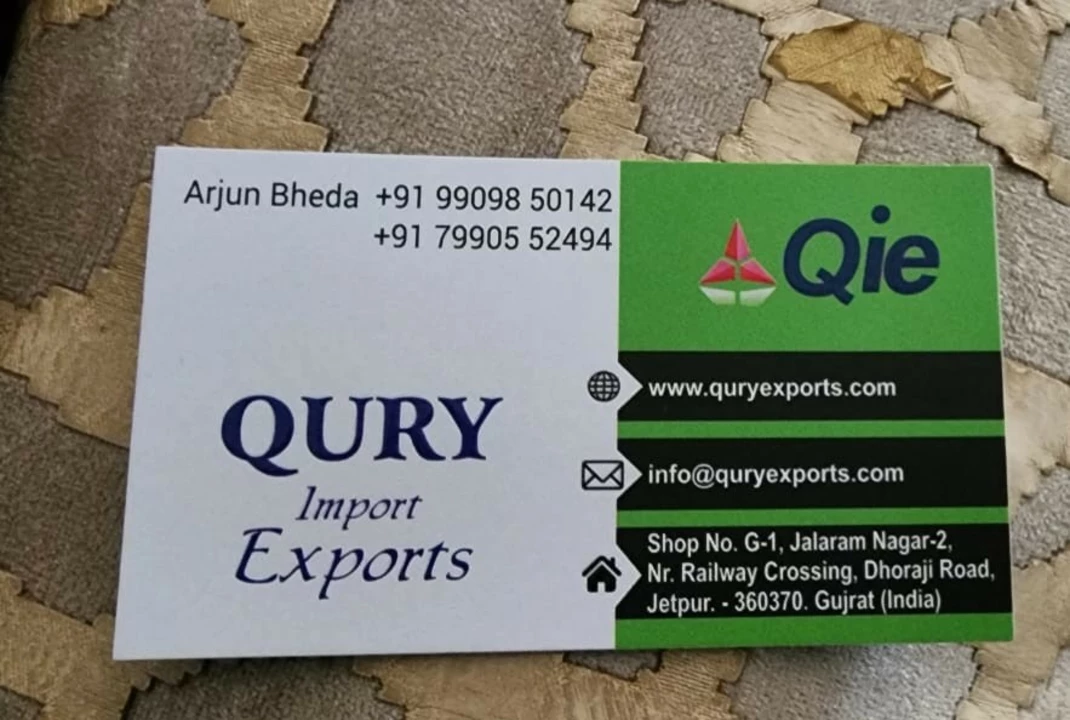 Visiting card store images of Qury import exports