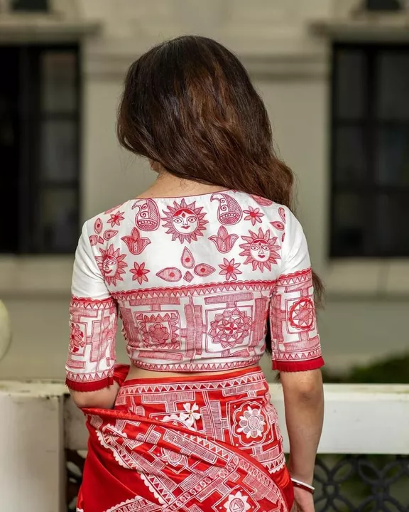 Heavy modal silk with digital print saree.  uploaded by Fashionable ladies  on 9/27/2022