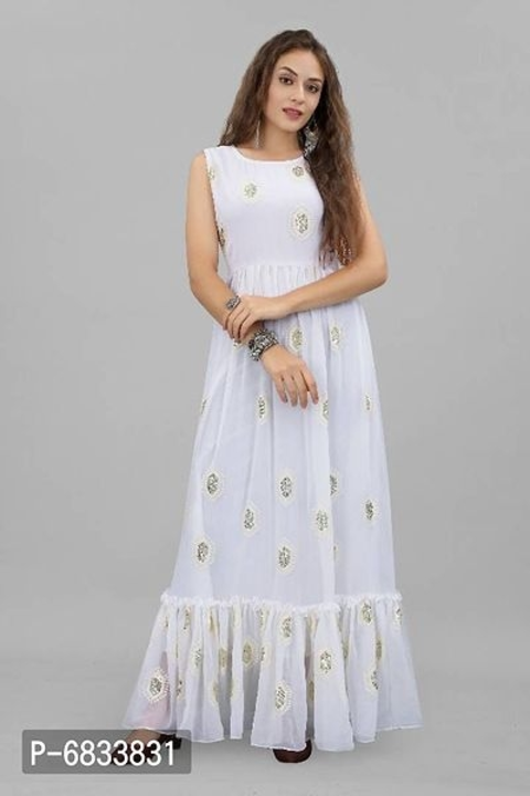 Trendy Georgette Embroidered Gown uploaded by SIRI SHOPPING MALL on 9/27/2022