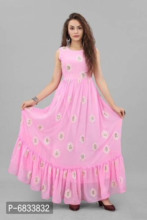 Trendy Georgette Embroidered Gown uploaded by SIRI SHOPPING MALL on 9/27/2022
