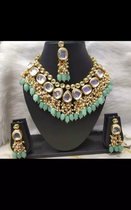 Post image Wholesale Price
Whatsapp 8802172277
New Kundan Necklace Set
Real Kundan work with Meenakari Work on back side and heavy crystal beads work